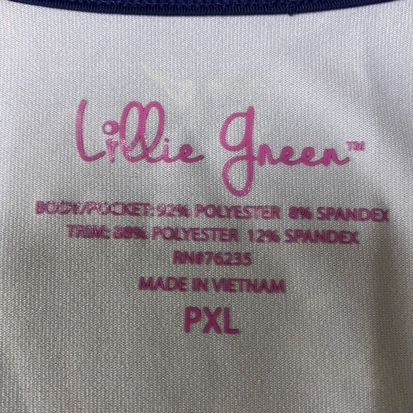 Lillie Green Golf Tee Print Sleeveless Dress Dark Blue Size XL Petite PXL - Picture 3 of 6